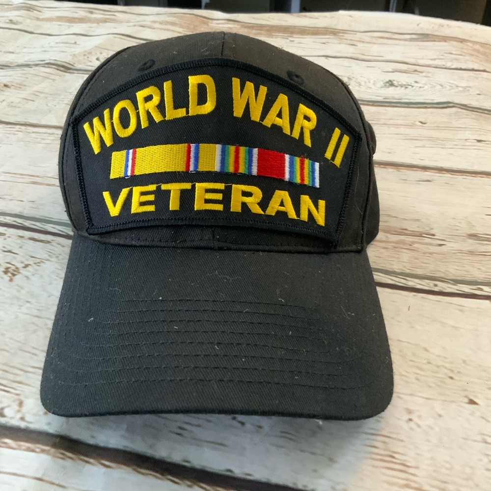 WW2 Veteran Trucker Hat Snapback Mesh Back Cap WWII Vintage Style High Crown
